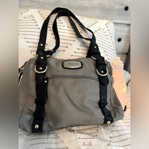 Rosetti grey and black purse